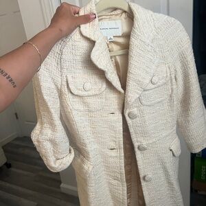 Banana Republic Textured Cream Blazer
